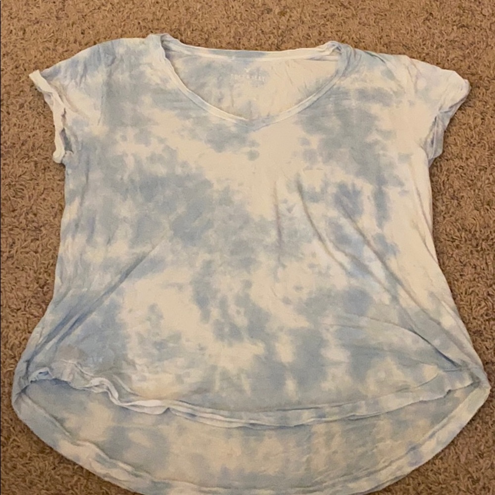 Light blue/ white tie dye, American Eagle T-shirt